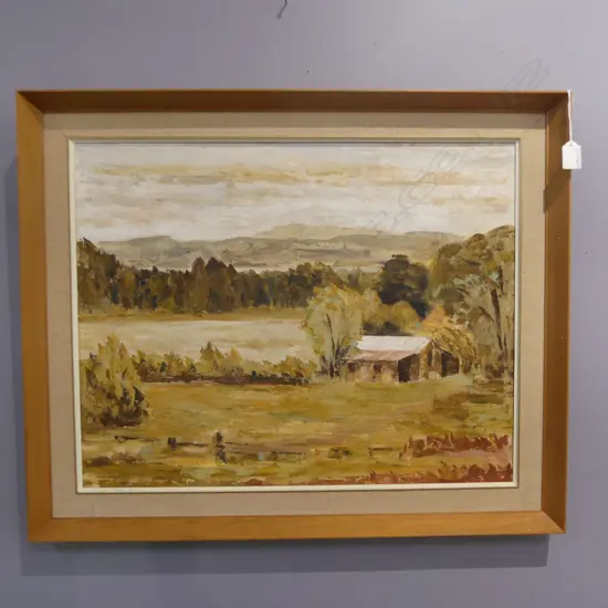 JUNE SHIEFF 'LEIGHS ROAD SILVERDALE' OIL ON BOARD 470x595mm