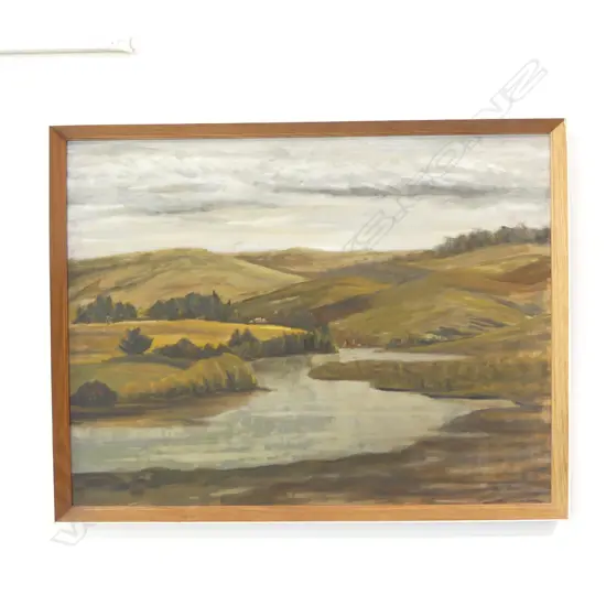 JUNE SHIEFF, LANDSCAPE, OIL ON BOARD 560x735mm