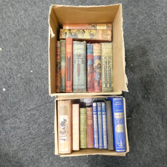 2 BOXES ANTIQUE NOVELS