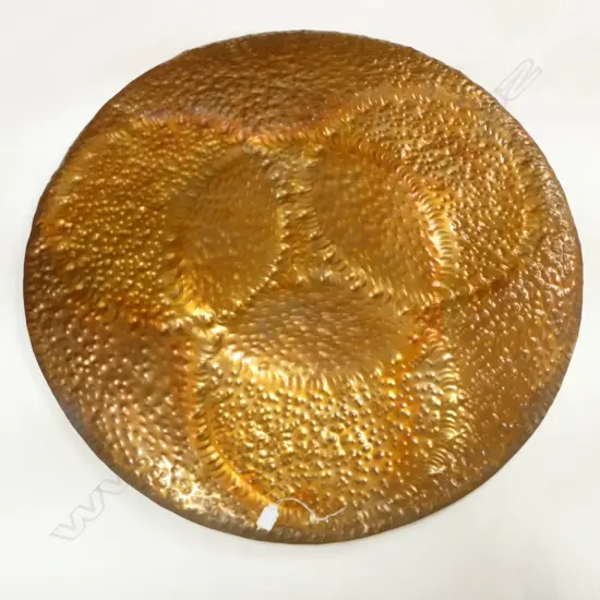 MID CENTURY RETRO COPPER CIRCULAR WALL PLAQUE DIA910MM