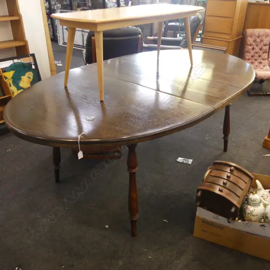 OAK EXTENDING DINING TABLE 1650x1170x740mm