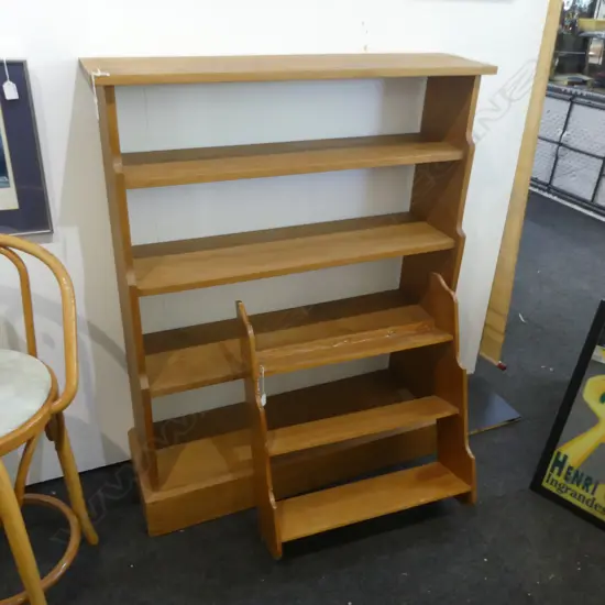2 N.Z. TIMBER SHELVING UNITS 980x320x1220mm & 580x190x690mm