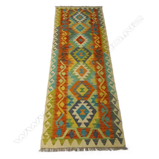 HAND WOVEN KILIM RUNNER, 2500 X 800mm