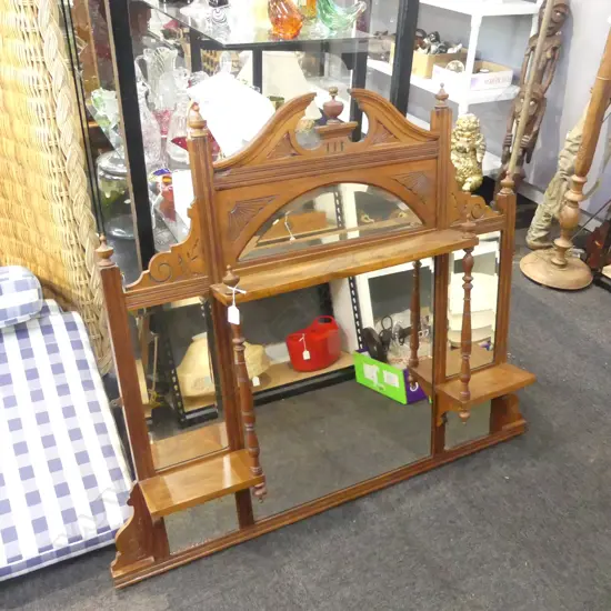 VICTORIAN OVERMANTEL MIRROR 1000 x 1100mm
