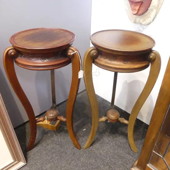 PR MAHOGANY PLANT STANDS H.660mm