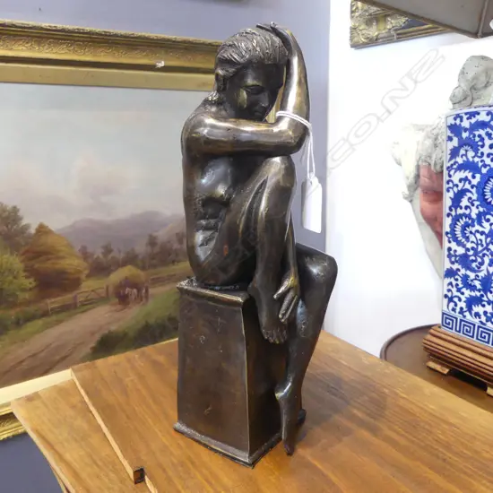 BRONZE NUDE ON PLINTH H.290mm