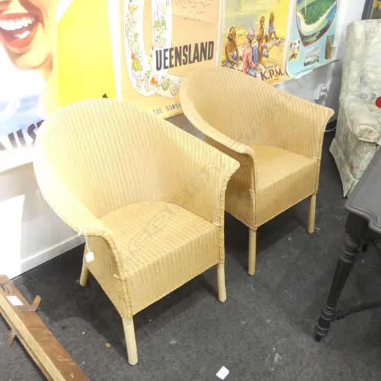 PR LLOYD LOOM ARMCHAIRS. Labelled