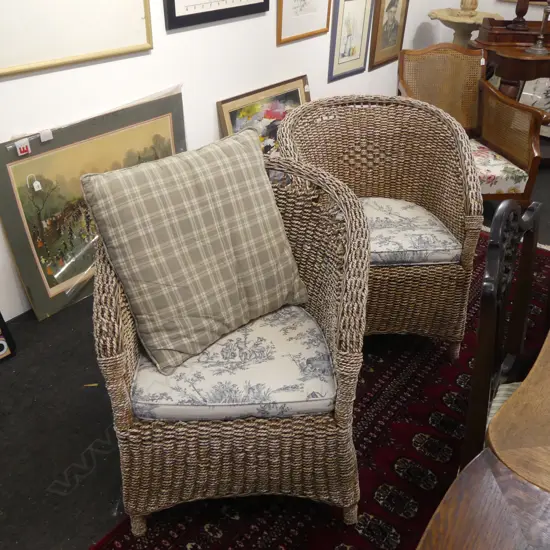 PR RATTAN ARMCHAIRS SOME WEAR