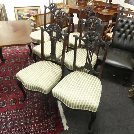 6 UPHOLSTERED DINING CHAIRS