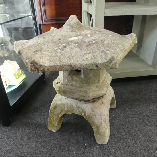 3 PART CONCRETE GARDEN PAGODA 