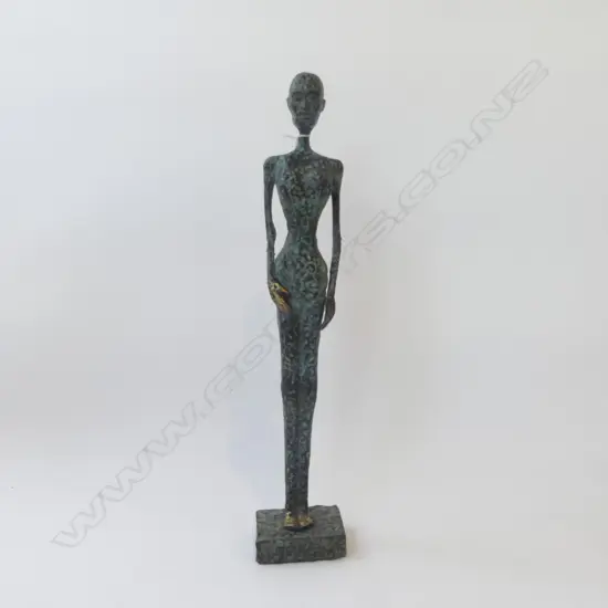 BRONZE ELONGATED FEMALE FIGURE H.635mm