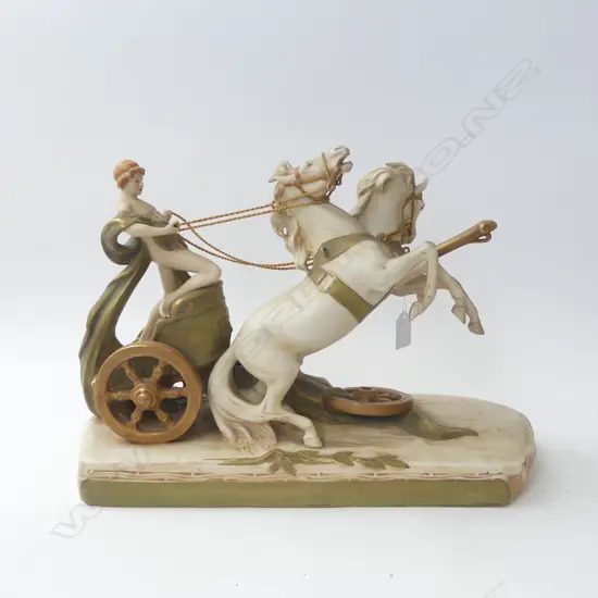 CHARIOT FIGURINE, ARM REPAIRED W.415mm