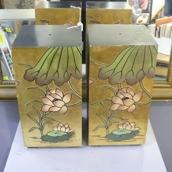 PR GOLD PAINTED ORIENTAL LAMP BASES (NOT WIRED) H.365mm