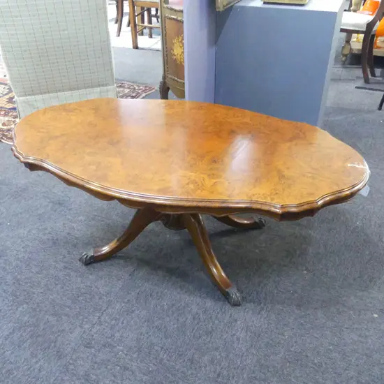 BURR WALNUT COFFEE TABLE W.1200mm