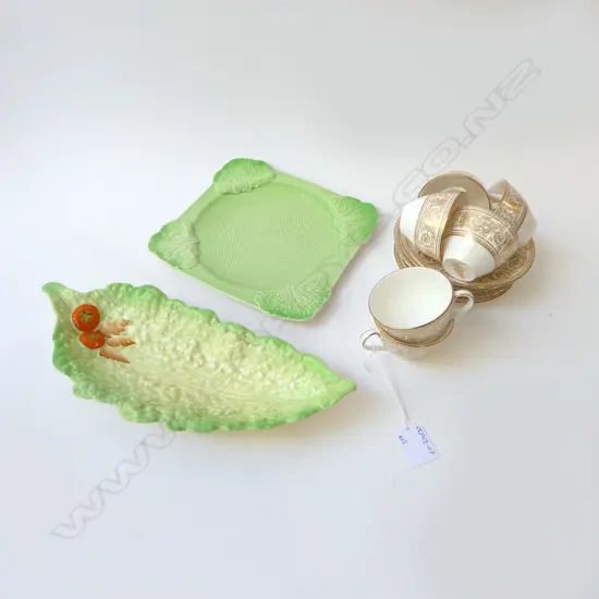 6 ROYAL DOULTON 'SOVEREIGN' C/S + 2 CARLTON WARE DISHES