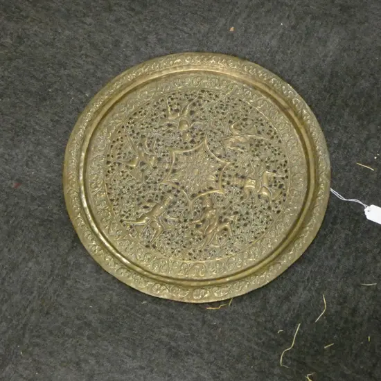 ORIENTAL BRASS PLATE 405mm dia