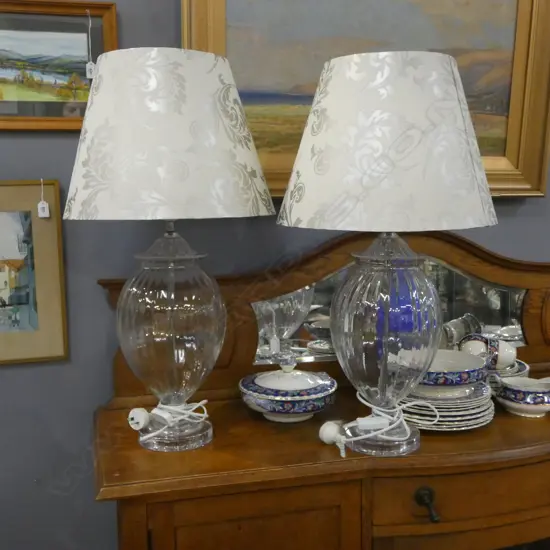 PR EUNICE TAYLOR GLASS TABLE LAMPS H.735mm