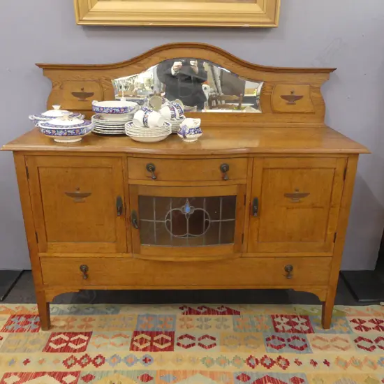 OAK ARTS AND CRAFTS SIDEBOARD 1500 x 480 x 1400mm