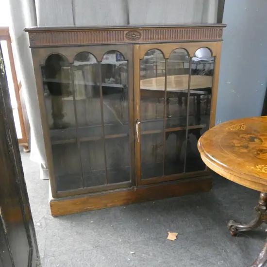 GEORGIAN STYLE DISPLAY CABINET 1215x350x1205mm
