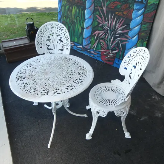 ENDERSLEY PATIO TABLE & TWO CHAIRS