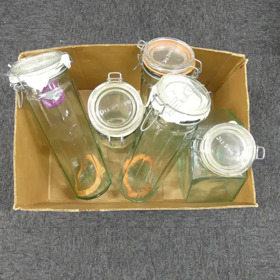 6 ASST. STORAGE JARS