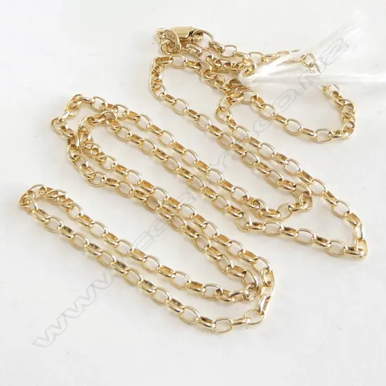 9ct GOLD M&W NECKLACE 540mm 5.3gms