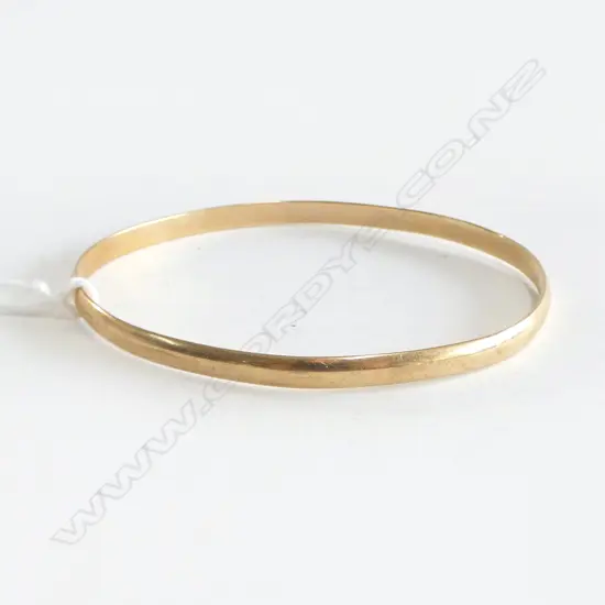9ct YELLOW GOLD PLAIN BANGLE 9.26gms