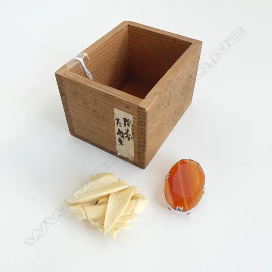 OLD ORIENTAL CARVED IVORY BEAD + OTHER