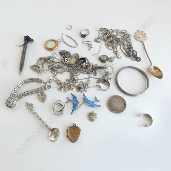 OLD COLLECTION SILVER & OTHER JEWELLERY 
