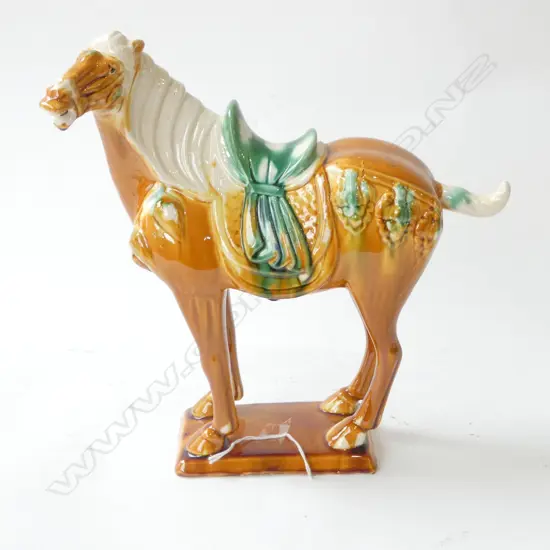 CHINESE TANG STYLE CERAMIC HORSE, H.290mm