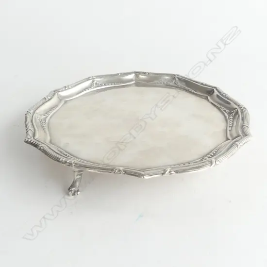 STG SILVER SALVER, SHEFFIELD 1908, 200mm dia 273grms
