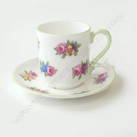MINIATURE SHELLEY CHINA ROSEBUD CUP & SAUCER ‘18848’, D.75MM (SAUCER) 