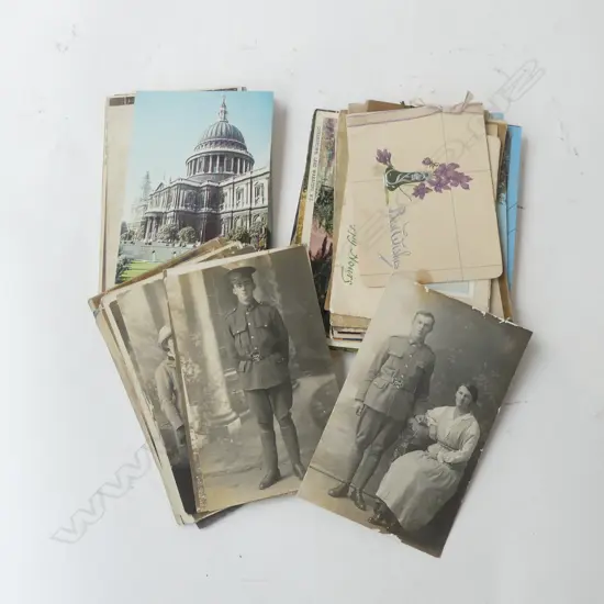 SEL. 70+ VINTAGE POSTCARDS: NZ. MILTARY. FAMILY ETC