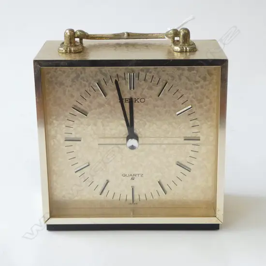 GOLD SEIKO QUARTZ DESK CLOCK H.115mm
