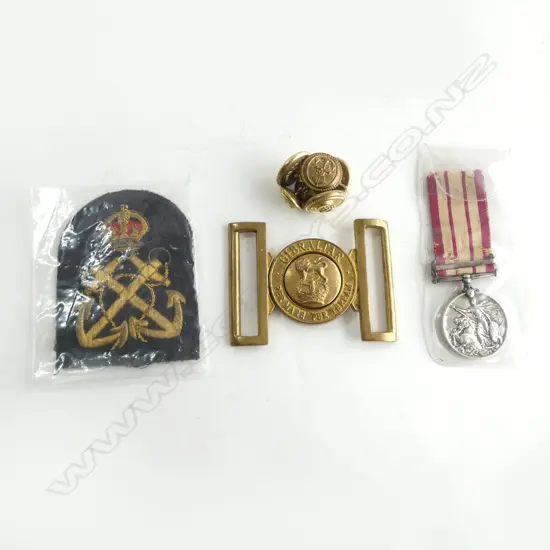 NAVAL GENERAL SERVICE MEDAL to P/SSX. 815395 C.P. CURTIS A.B. R.N w Palestine 45-48 bar + Gibraltar buckle-Buttons-badge