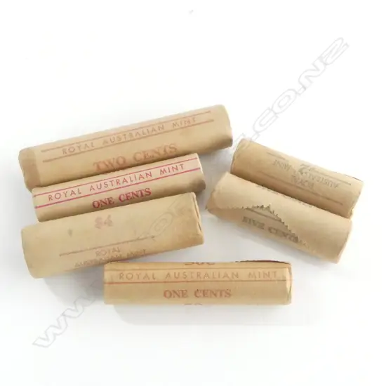 AUSTRALIAN MINT COINS IN TUBES