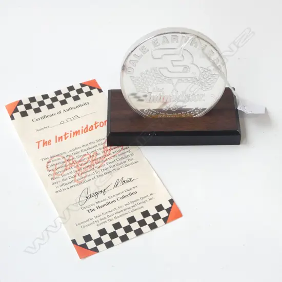1 POUND SILVER METAL COIN; DALE EARNHARDT 'THE INTIMIDATOR'