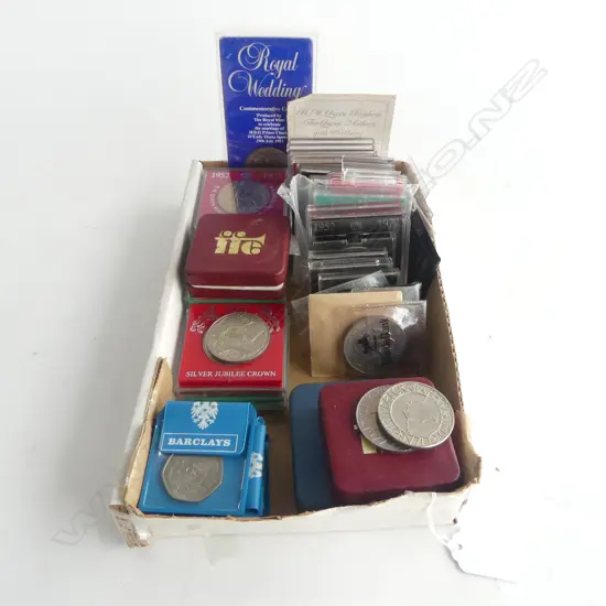 ASST. ELIZABETH II, PRINCESS DIANA (1 s/s) COMMEMORATIVE COINS & OTHERS INCLD. WINSTON CHURCHILL & EXPO'07 JAPAN