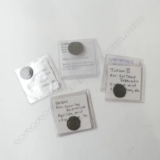 6 ANCIENT COINS, ROMAN ETC