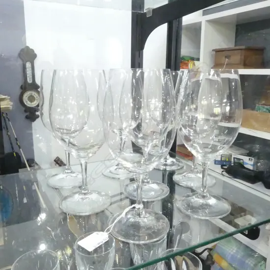 8 RIEDEL STEMMED WINE GLASSES