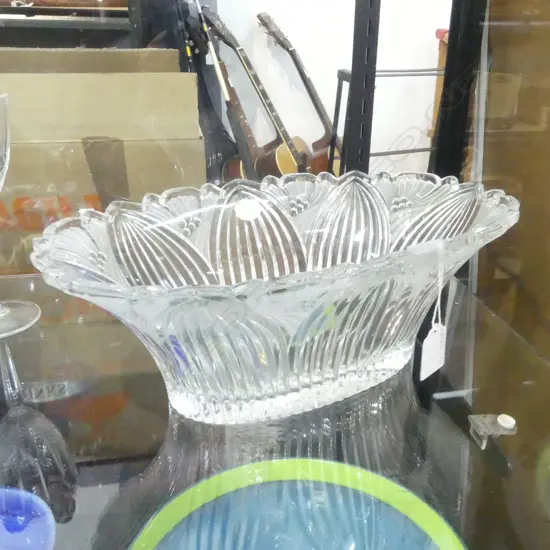 A  BLEIKRSTALL CRYSTAL BOWL H 120 x 340 mm
