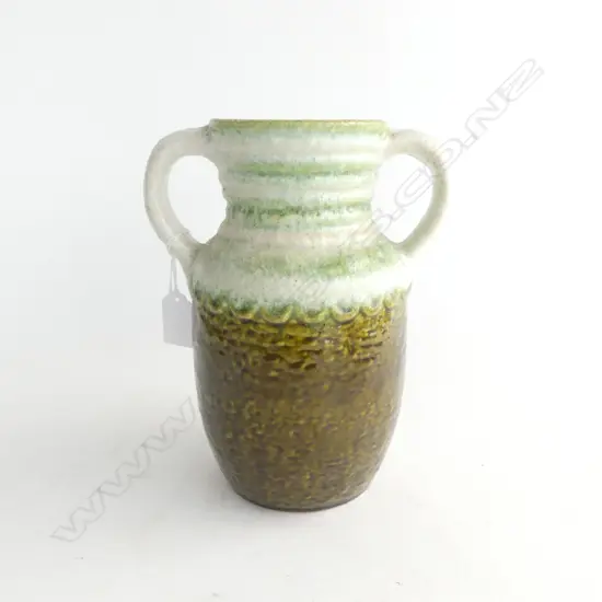 GERMAN POTTERY TWO HANDLED VASE H.220mm