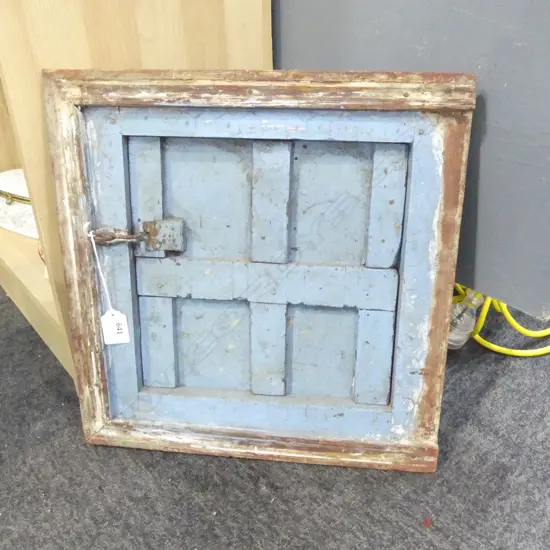 BLUE PAINTED WOODEN FRAME 370x370mm