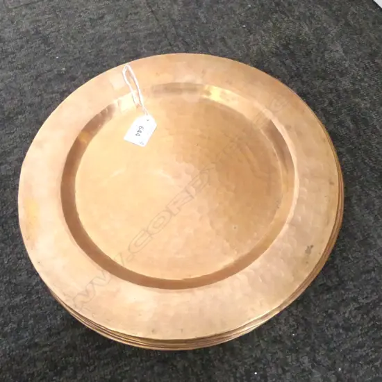 8 HAMMERED COPPER PLATES Dia.295mm
