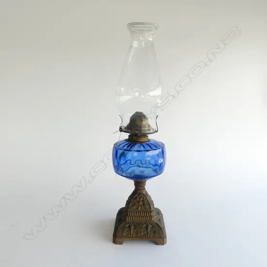 EDWARDIAN TABLE KERO LAMP H460MM