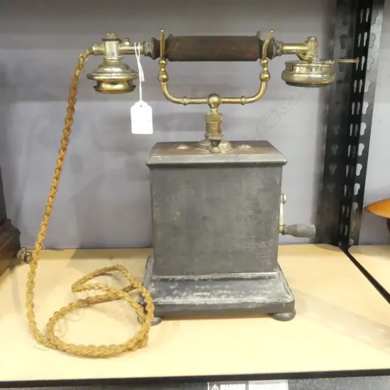 TYPE B ERICCSON MAGNETO 1920S TELEPHONE, ORIGINAL METAL HANDPIECE