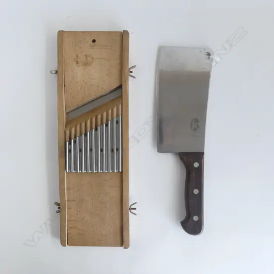 MEAT CLEAVER L.320mm + WOODEN MANDOLIN SLICER