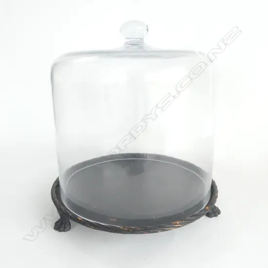 GLASS DOME ON STAND H.350mm, 325mm dia
