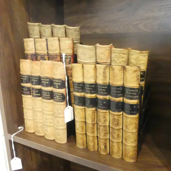 5 CD HOLDERS AS FAUX OLD BOOK SPINES H.180mm made in UK