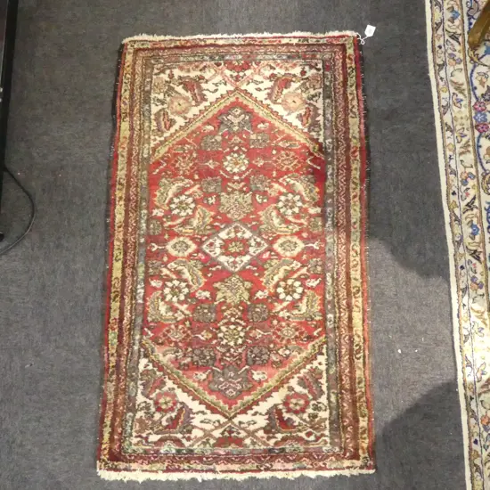 HAND KNOTTED WOOL PILE RUG 1200x720mm